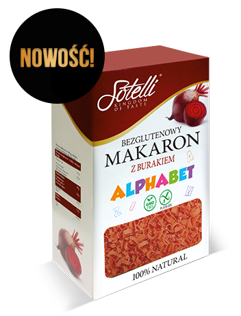Alphabet — Bezglutenowy makaron z burakiem