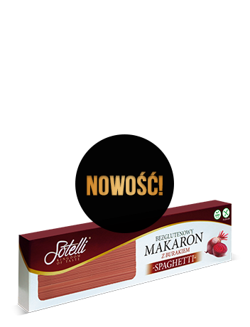 Spaghetti — Bezglutenowy makaron z burakiem